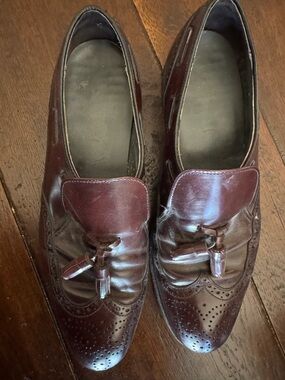 Men's Classic Tassel Loafer in Burgundy Brown Leather